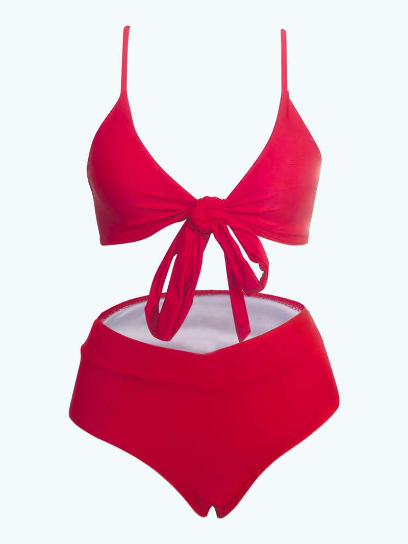 European and American Sexy Bikini Strap Cross Split Swimsuit