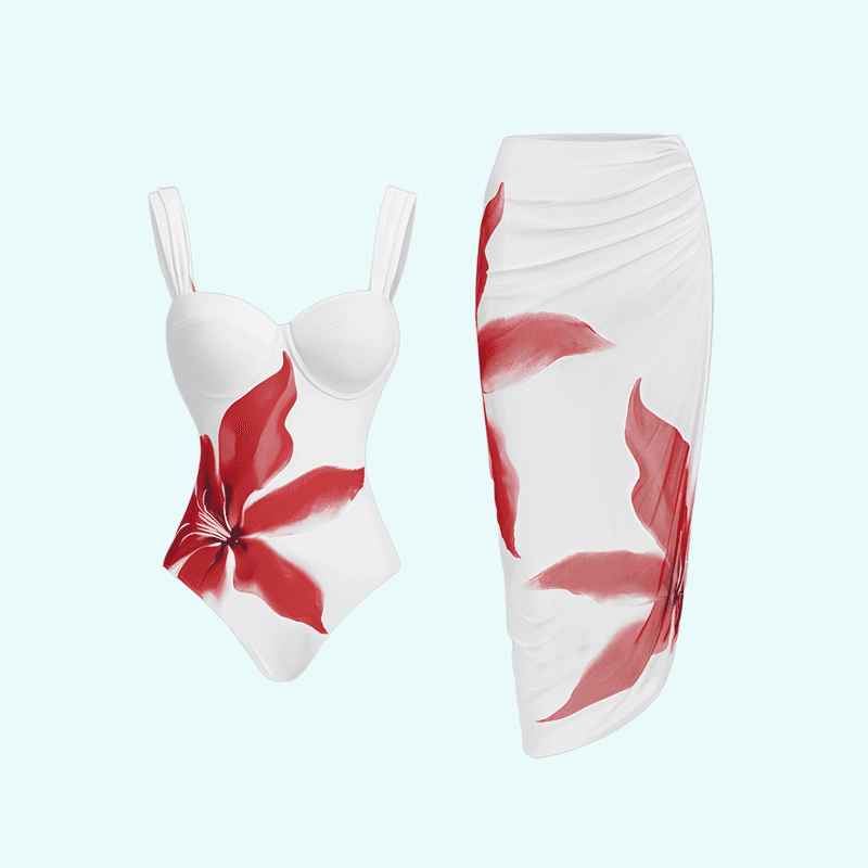 Positioned Printed Hip Beach Dress