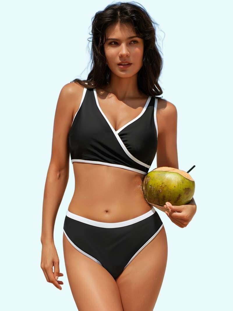 Stitching sexy bikini in stock custom