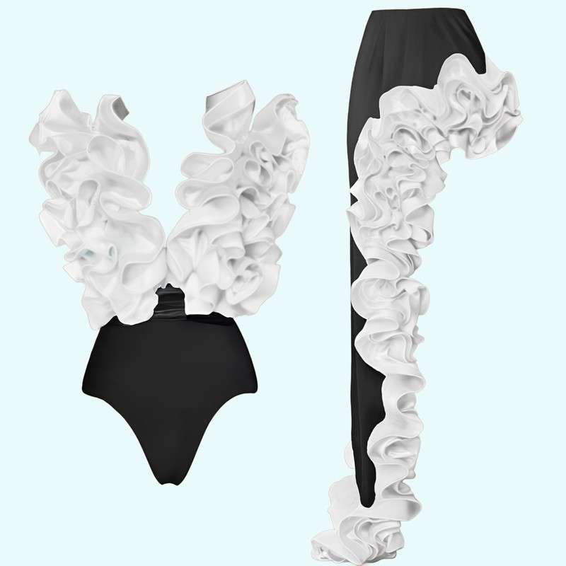 Custom Swimwear Irregular Swimsuit suit