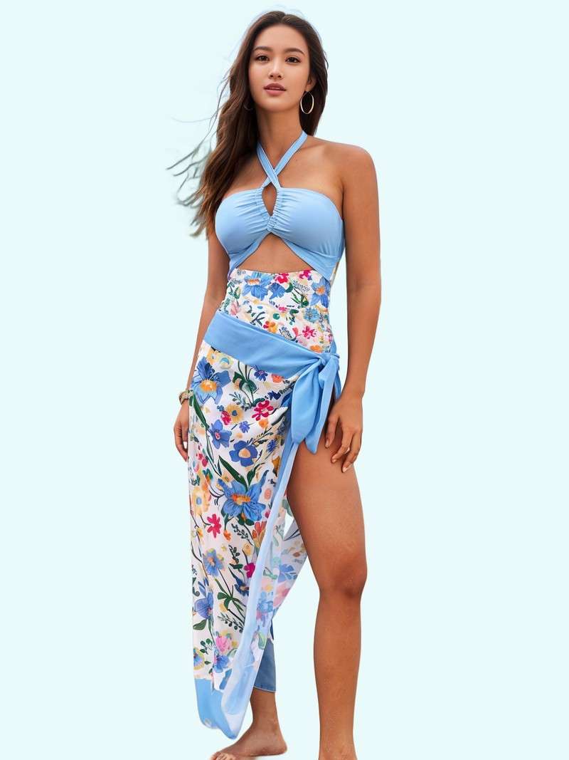 Strappy Neck Swimsuit