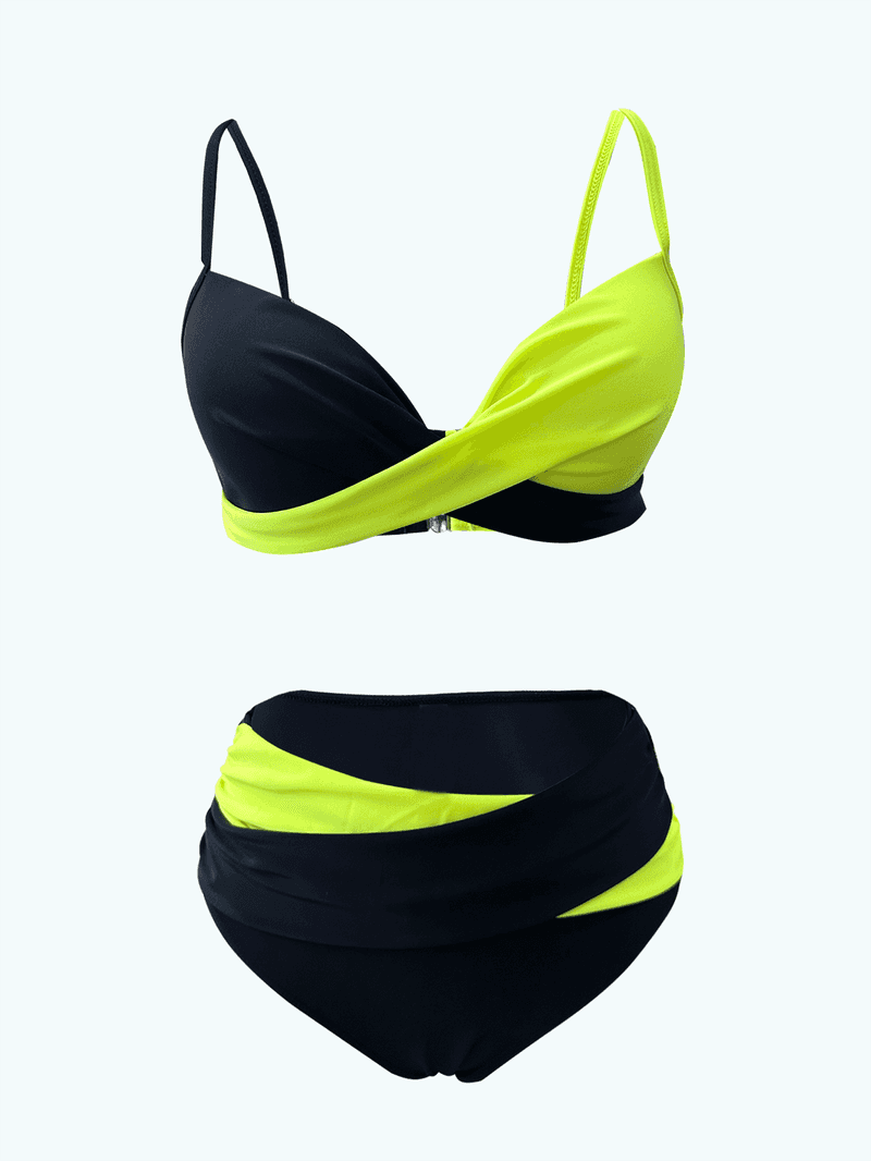 Colorblock Split Swimsuit