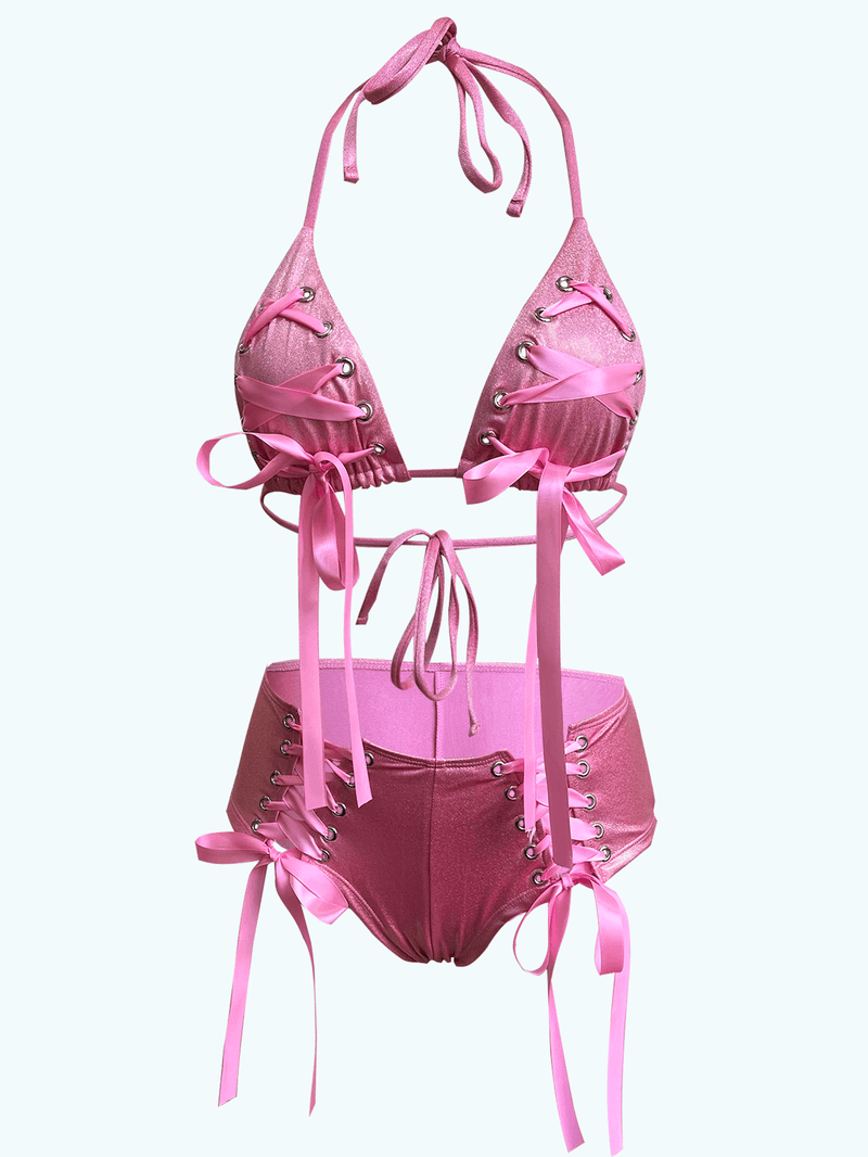 ribbon bikini suit