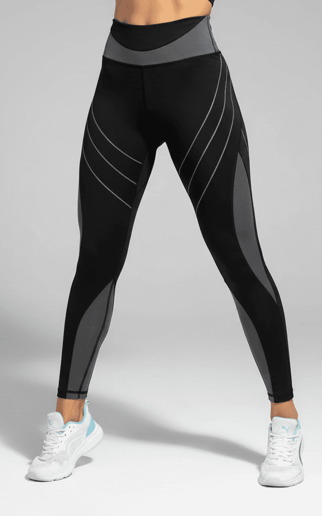 Two-tone compression style with dynamic contoured panels and piping details