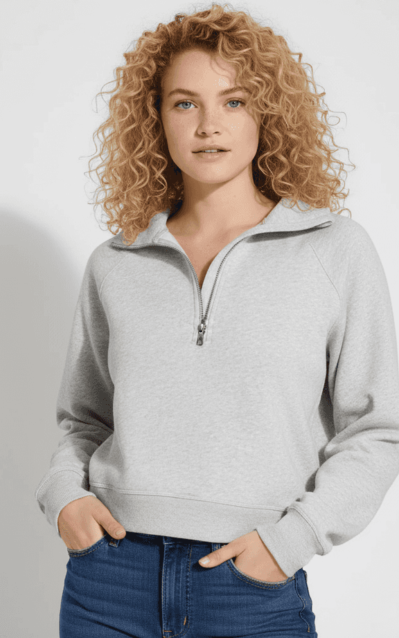 Long-Sleeve Crewneck Tee, light sage green stretch fabric for everyday wear and layering